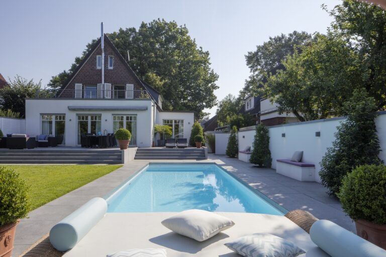 Swimmingpool/Outdoorpool Folienbecken mit breiter Treppe
